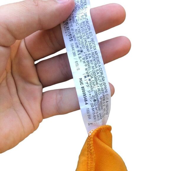 32. Zara Midi Dress With Straps Small Orange - Picture 5 of 8